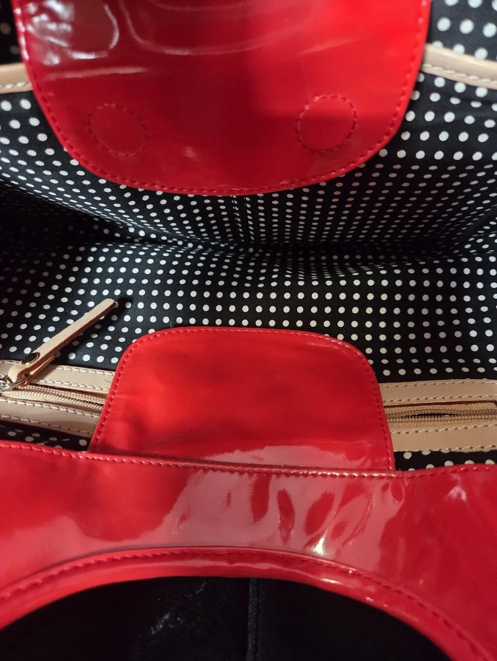 Kate Spade Red Patet Leather Hobo Bag
